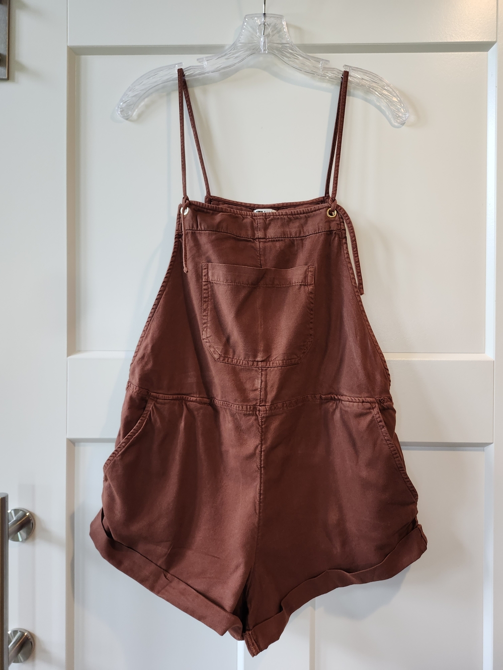 Billabong Rust Brown Adjustable-Strap Romper